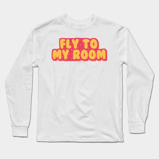 BTS song fly to my room typography Long Sleeve T-Shirt by Oricca